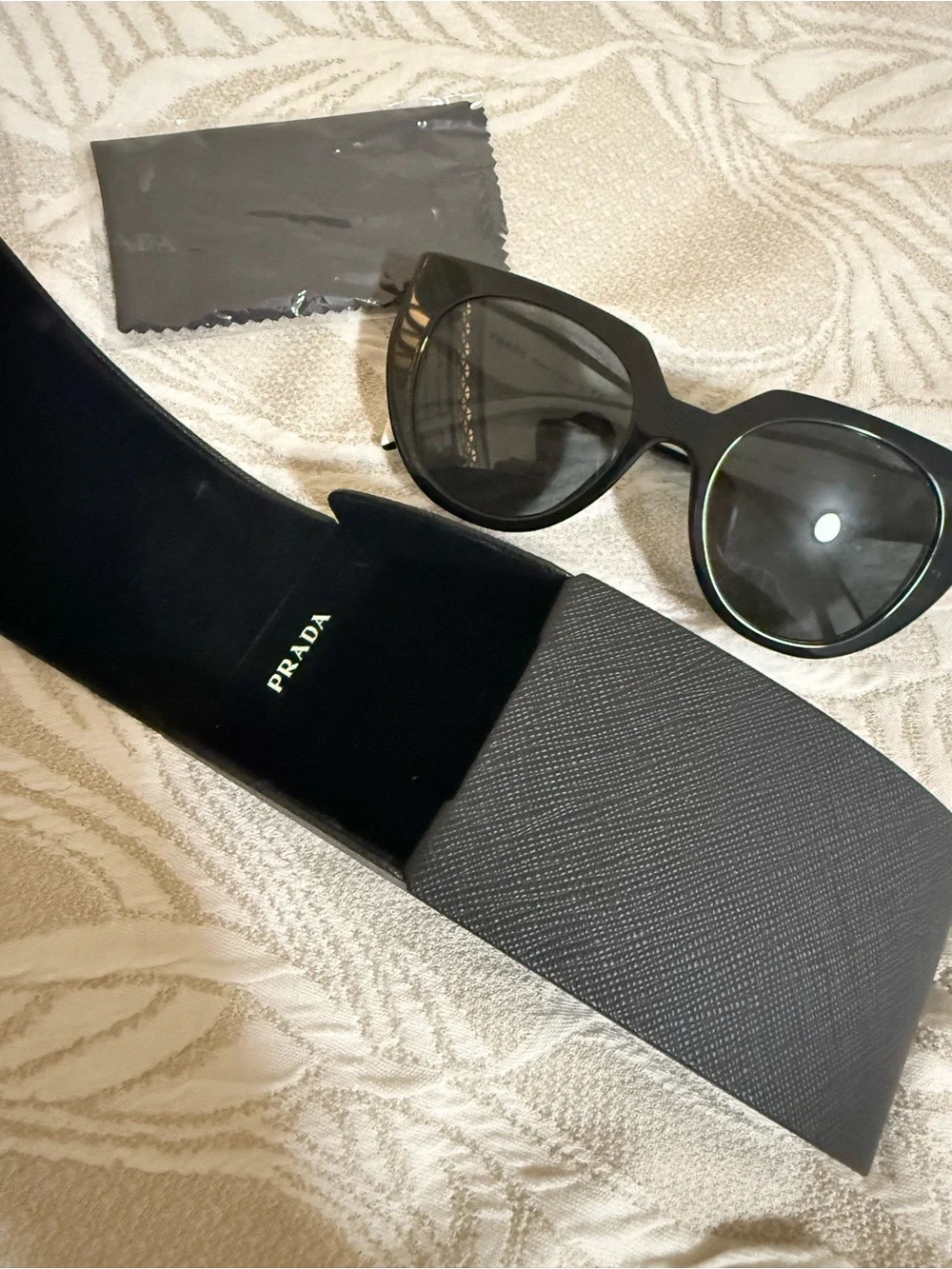 Prada Black Cat-Eye Sunglasses PR 14WS